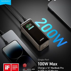 Anker Prime Multi Device Fast Charging Power Bank 20000Mah Black