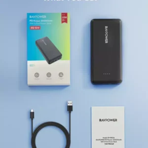 Ravpower Rp-Pb1216 PD Pioneer 20000Mah 15W 4 Ports Power Bank Black Global Version