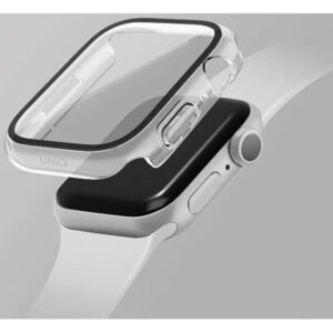 Uniq Nautic Apple Watch Case With Ip68 Water-Resistant Curved Tempered Glass Screen Protection 41mm – Dove (Clear)