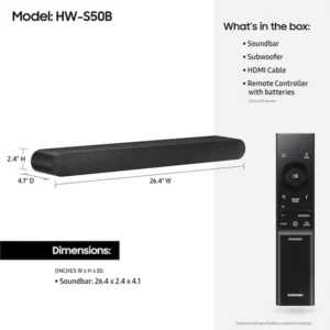 S-series All-in-one 3.0ch DTS Virtual:X Soundbar w/ Q-Symphony / HW-S50B